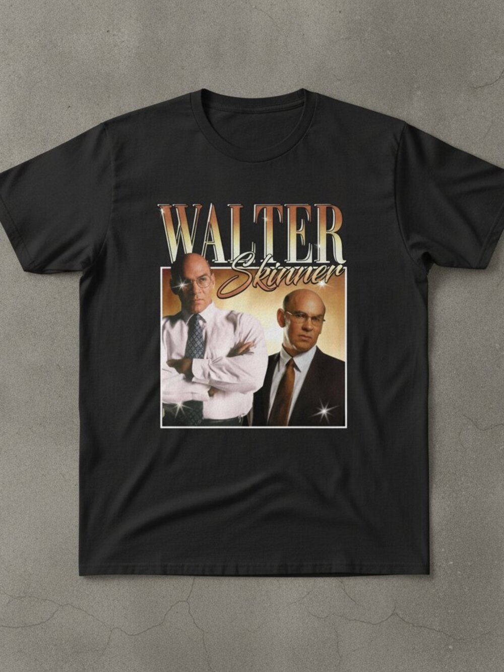 Walter Skinner Vintage TV Series Fan Graphic T-Shirt Retro 90s Inspired Unisex